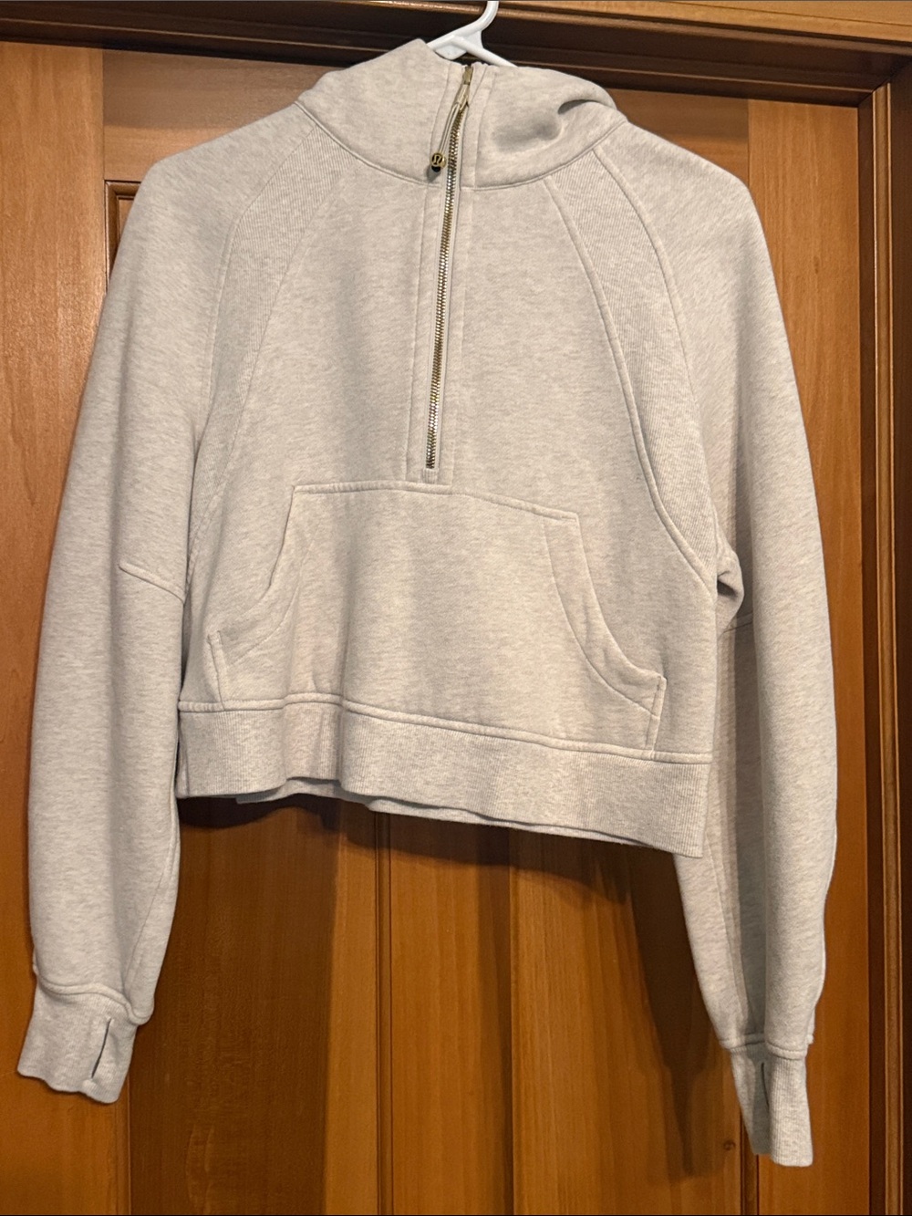 lululemon athletica Scuba Oversized Half-Zip Hoodie Heathered bone/Gold